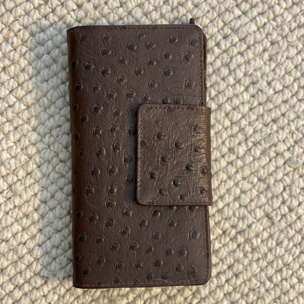 Cleo & Patek Paris Genuine Brown Leather Wallet